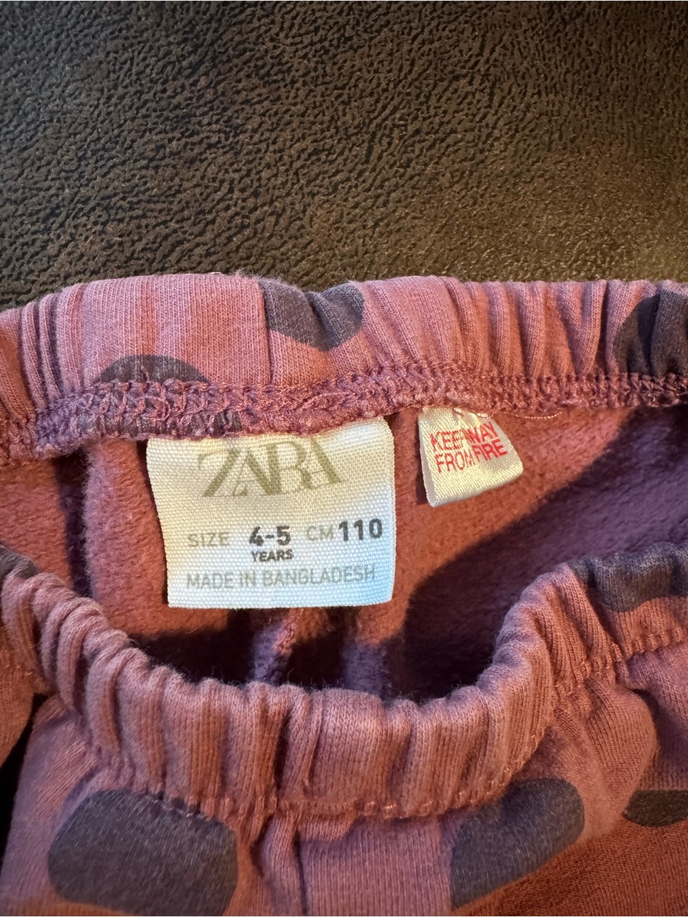 Zara Purple Kids' Polka Dot Leggings